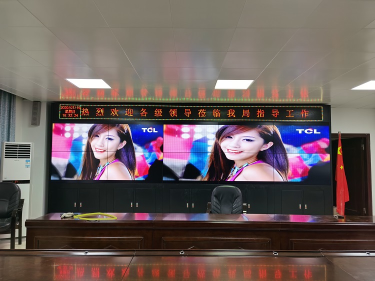 广东云浮55寸2*5液晶拼接屏项目